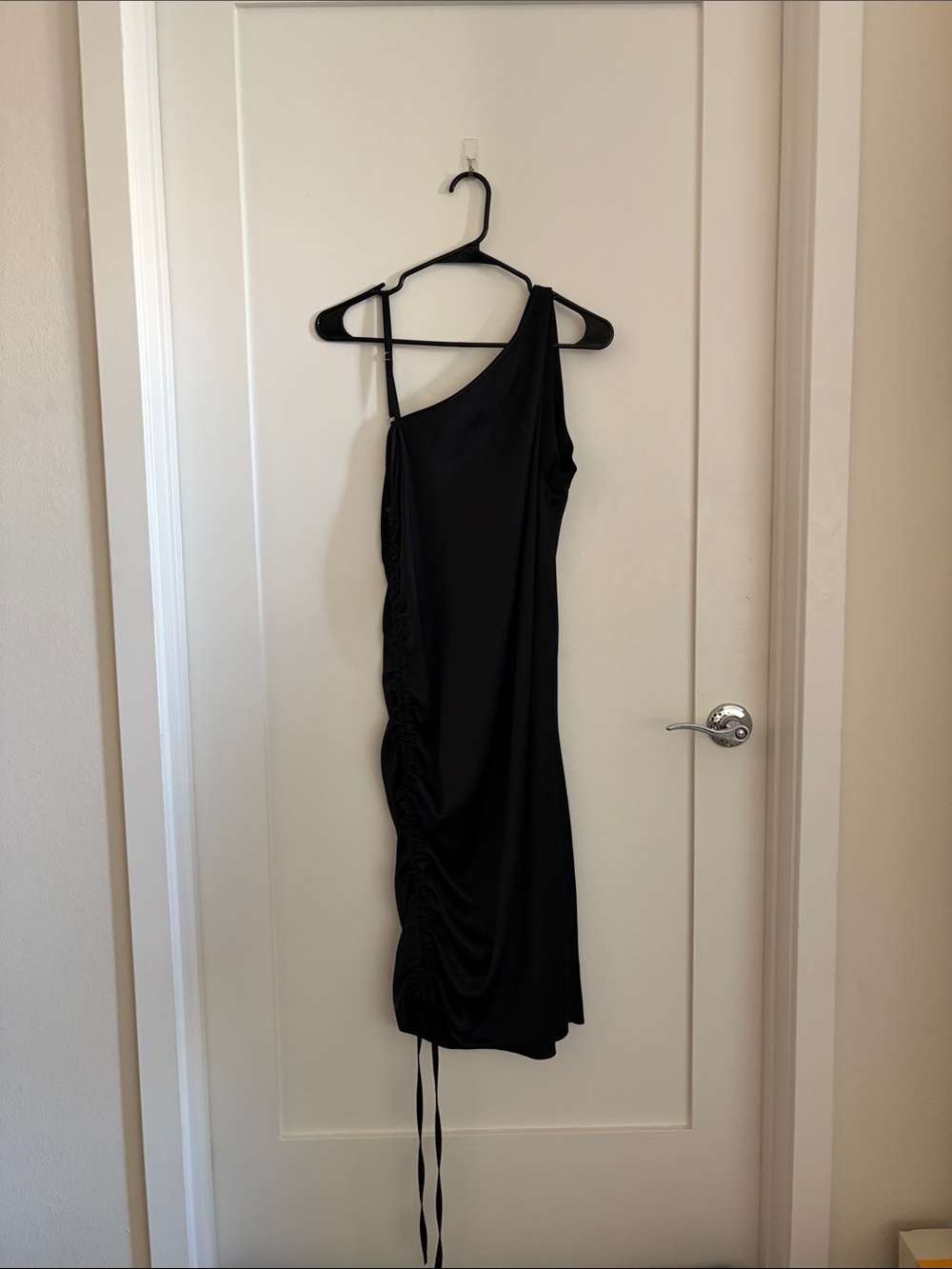 T BY ALEXANDER WANG Black One-Shoulder Dress